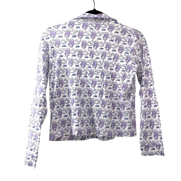 Lot (2): Roller Rabbit Pajama Tops Pj Sleep Monkey & Whale/lobster/hearts XXS - Picture 3 of 7